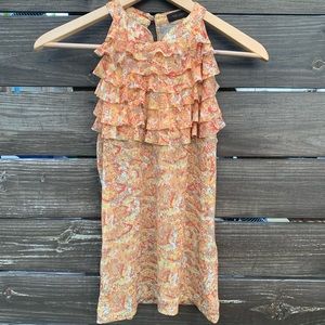 Abstract orange blouse